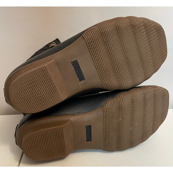 Sperry Top Siders women waterproof black rubber rain snow boots size 7.5 quilted - Picture 10 of 12